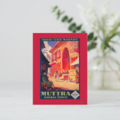 Muttra Krishna Temple Travel Poster Briefkaart (Staand voorkant)