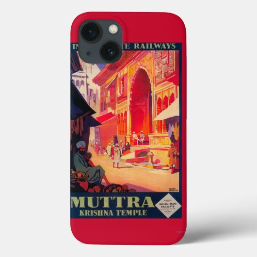 Muttra Krishna Temple Travel Poster Case-Mate iPhone Case (Achterkant)