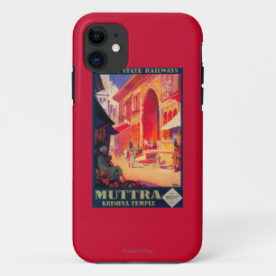 Muttra Krishna Temple Travel Poster Case-Mate iPhone Case