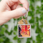 Muttra Krishna Temple Travel Poster Sleutelhanger (Hand)