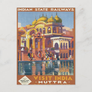 Muttra Mathura India Briefkaart