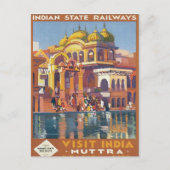  Muttra Mathura India Briefkaart (Voorkant)
