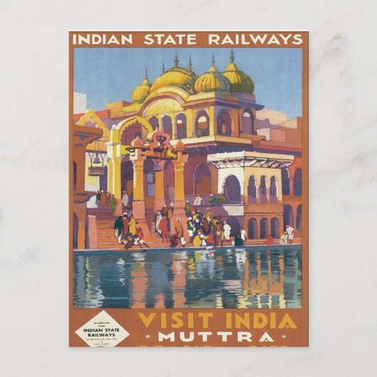  Muttra Mathura India Briefkaart (Voorkant)