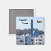 Muttrah-moskee - Muscat, Oman Magneet (Voorkant / Achterkant)