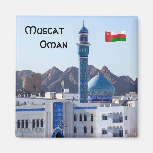 Muttrah-moskee - Muscat, Oman Magneet (Voorkant)