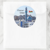 Muttrah-moskee - Muscat, Oman Ronde Sticker (Tas)