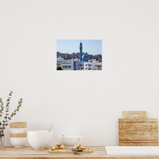 Muttrah Mosque - Muscat, Oman Poster (Keuken)