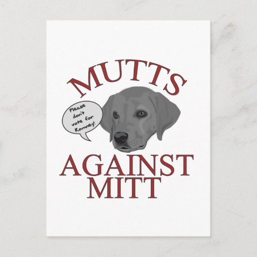 Mutts against Mitt Briefkaart (Voorkant)