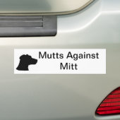 Mutts against Mitt Bumpersticker (Op auto)