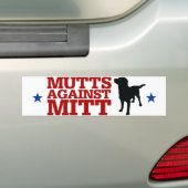 Mutts against Mitt Bumpersticker (Op auto)