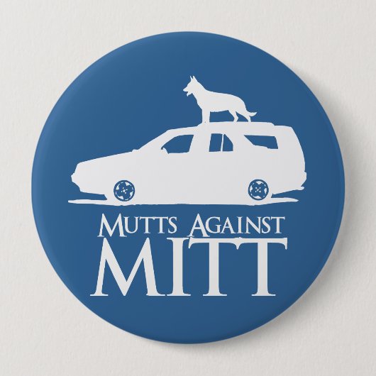 Mutts against Mitt Romney.png Ronde Button 4,0 Cm (Voorkant)