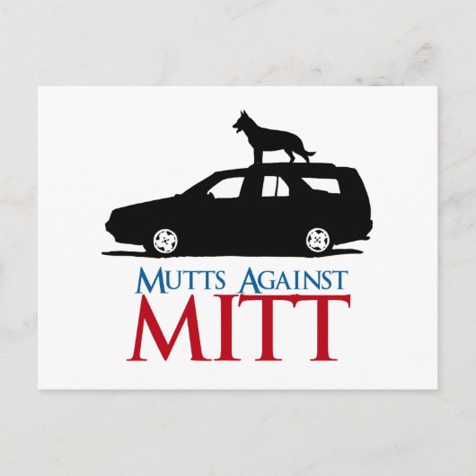 Mutts tegen Mitt Romney.png Briefkaart (Voorkant)