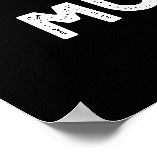 Mutts up Funny Doggie Pun Dark BG Poster (Hoek)