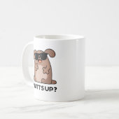 Mutts up Funny Doggie Pun Koffiemok (Voorkant links)