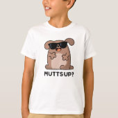 Mutts up Funny Doggie Pun T-shirt (Voorkant)