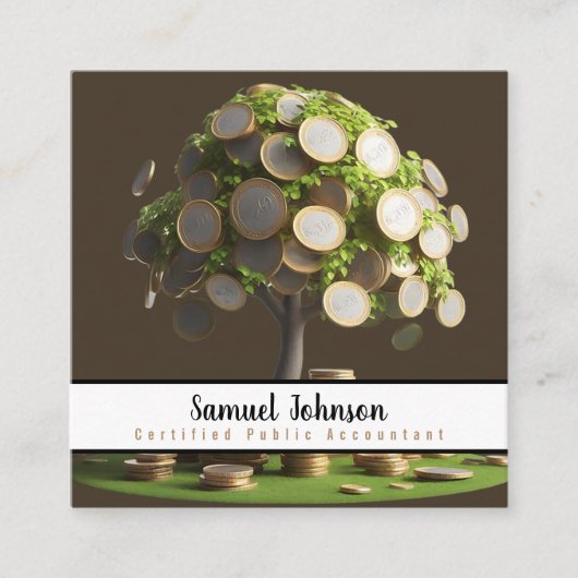 Mutual Funds Manager aandelenmakelaar CPA Vierkante Visitekaartje (Voorkant)