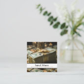 Mutual Funds Manager, effectenmakelaar Vierkante Visitekaartje (Staand voorkant)