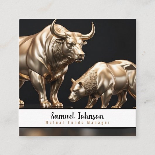 Mutual Funds Manager, effectenmakelaar Vierkante Visitekaartje (Voorkant)