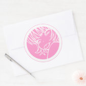 Muuhh - schattige anime - Kawaii >_< roze Ronde Sticker (Envelop)