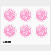 Muuhh - schattige anime - Kawaii >_< roze Ronde Sticker (Vel)