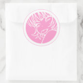 Muuhh - schattige anime - Kawaii >_< roze Ronde Sticker (Tas)