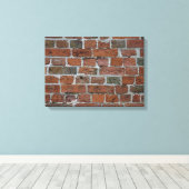 muur baksteen rode muur canvas afdruk (Insitu (Houten vloer))