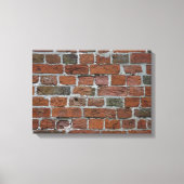 muur baksteen rode muur canvas afdruk (Voorkant)