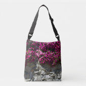 muur bloemen crossbody tas (Voorkant)