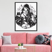 muur cute katten kunst canvas afdruk (Insitu (Woonkamer))