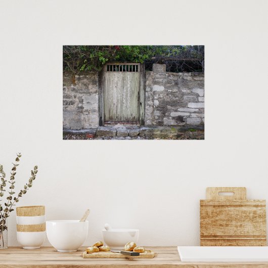 Muur en deur poster (Keuken)