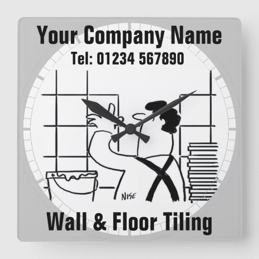 Muur- en flodderende zakelijke Kantoor wandklok (Voorkant)