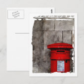 Muur en postbus briefkaart (Voorkant / Achterkant)