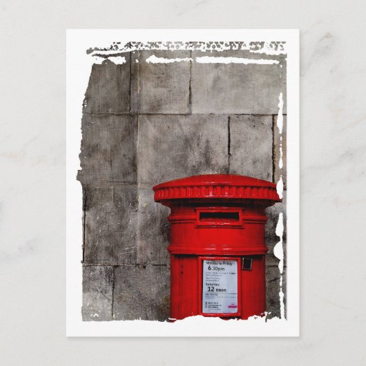 Muur en postbus briefkaart (Voorkant)