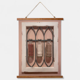 Muur- en wandtapijt van glas en flessen hangend wandkleed