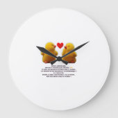 Muur "Gele pop" - Mantel en amusa Grote Klok (Voorkant)