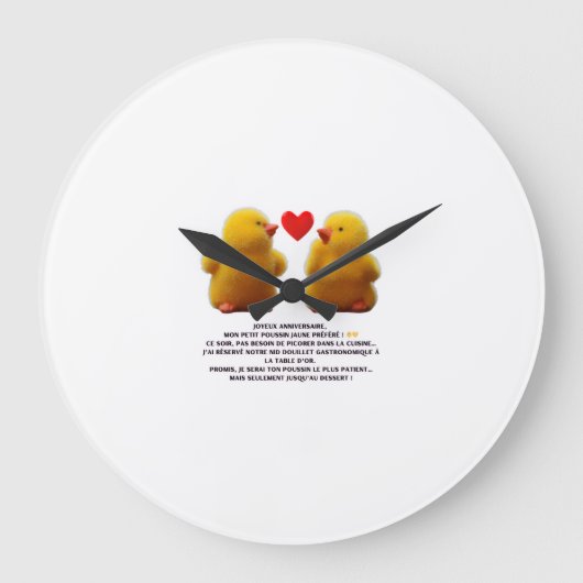 Muur "Gele pop" - Mantel en amusa Grote Klok (Voorkant)