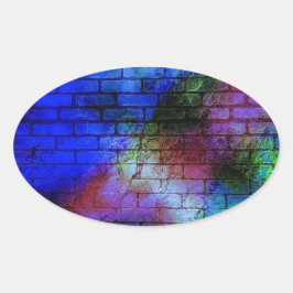 Muur Graffiti Ovale Sticker