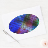 Muur Graffiti Ovale Sticker (Envelop)