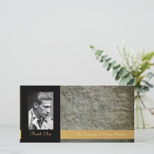 Muur H Foto Condoleance Bedank Foto Kaart (Staand voorkant)