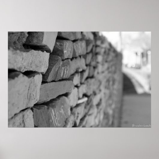 Muur in Barcelona Poster (Voorkant)