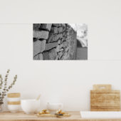 Muur in Barcelona Poster (Keuken)