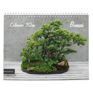 Muur kalender met Bonsai