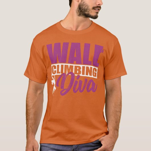 Muur Klimdiva Inr Rotsmuurklimmer grappig T-shirt (Voorkant)