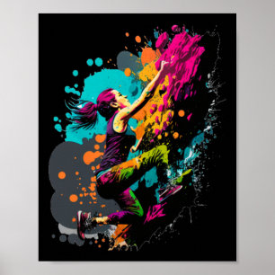 Muur Klimmen Boulderen Indoor Klimmer Climbergoo Poster