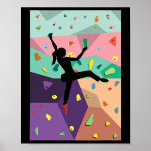 Muur Klimmen Indoor Klimmen Sport Alpinist Cadeau Poster