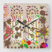 Muur Klok ongewoon patroon historisch (Voorkant)