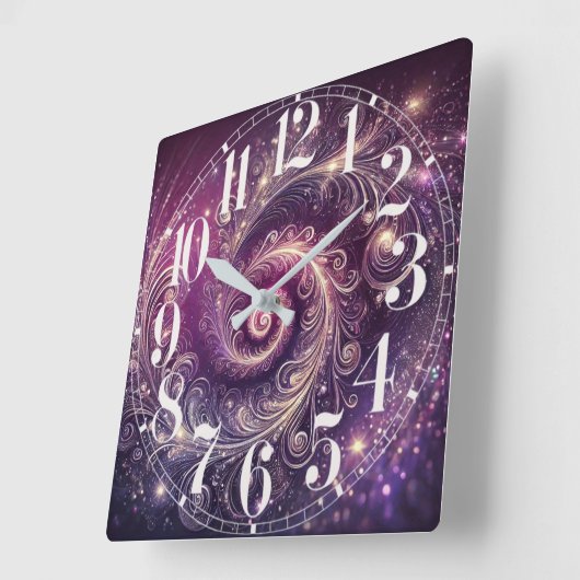 Muur klok van galactische veren (Hoek)