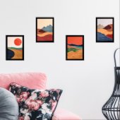 Muur kunst-Abstracte landschappen uit het midden v Muurkunst Sets (Woonkamer)