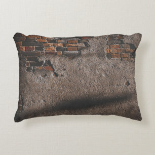 Muur met gebroken stenen accent kussen