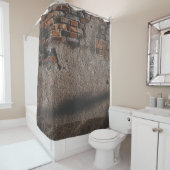 Muur met gebroken stenen douchegordijn (In situ)